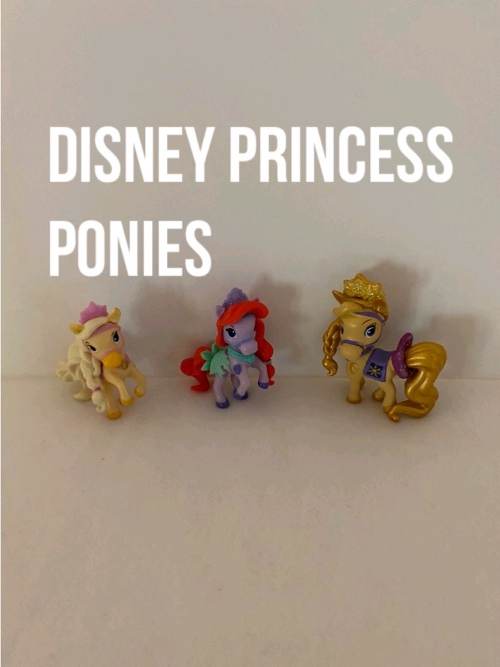 Disney Princess Pony Trio - Cream, Red & Gold Figures
